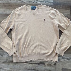 Polo by Ralph Lauren Men's cotton Tan Sweater L